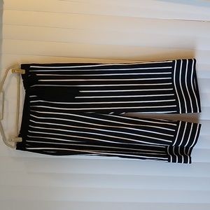 INC International Concepts striped crop pants w/self tie belt